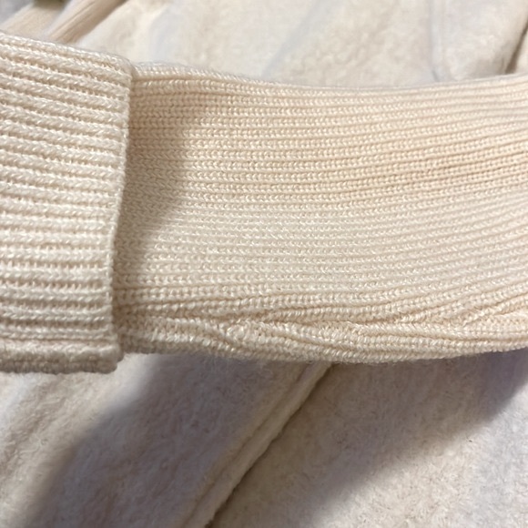 Cynthia Rowley Ivory Cream Oversized Open Wool-blend Cardigan With Knit … - Picture 9 of 9